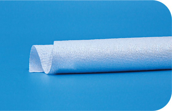 A side view of nonwoven microfiber polyester cleanroom wipes with edge detail